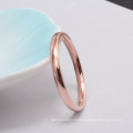 Bague de fiançailles pour femme Bague de fiançailles en or rose midi en acier inoxydable